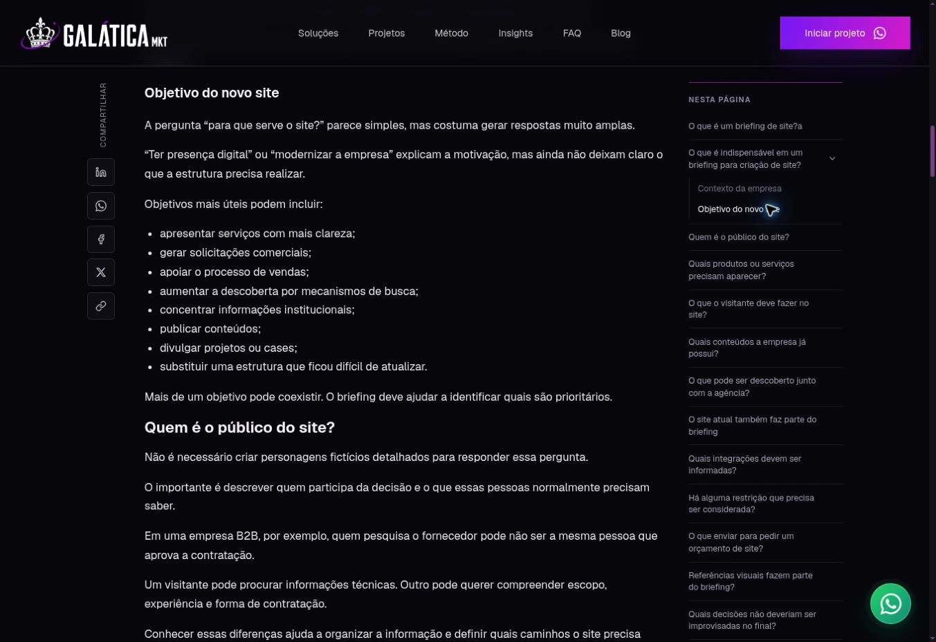 Article body with lists and subheadings on the left and a contents panel with an expanded group on the right.